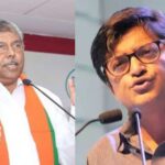 अर्णब प्रकरणी उत्तर देताना चंद्रकांत पाटील आले अरे- तुरे वर,