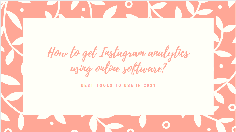 Instagram Analytics Using Online Software