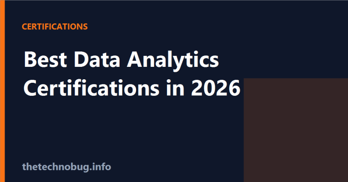 Best Data Analytics Certifications in 2026